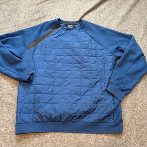 Nike Sportswear Tech Pack Quilted Crew Sweatshirt Blue Mens Large